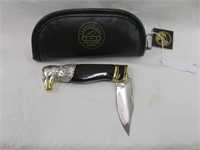 ORNATE FRANKLIN MINT EAGLE POCKET KNIFE 5.5"
