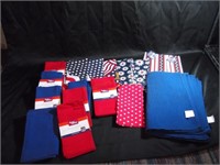 Red, Blue and RWB Towels