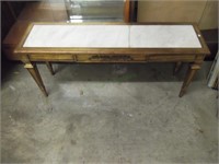 Marble Top Sofa/Hall Table w/ drawer