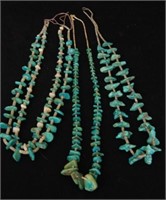 Native American Chunk turquoise & hishi necklaces