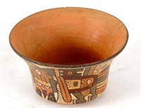 Nazca multi colored polychrome earthenware bowl