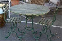 French 3 pc Cafe table & 2 chairs