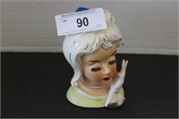 VINTAGE HEAD VASE WITH THINKING POSE