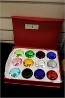 COLORFUL DIAMOND SHAPED GLASS GEMS