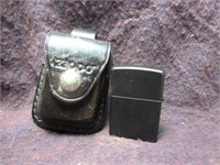 Zippo USA Black Brass Lighter & Belt Pouch