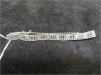 VINTAGE STERLING AND MARCASITE BRACELET 7"