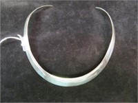 HEAVY STERLING SILVER COLLAR NECKLACE 4.5"