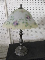 REVERSE PAINTED PARLOR LAMP 20"T