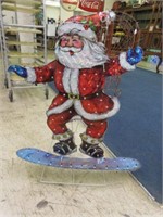 VINTAGE LIGHTED AND ANIMATED SANTA 40"T X 28"W