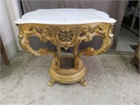 FABULOUS ANTIQUE FRENCH STYLE HANDPAINTED MARBLE