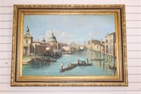 SIGNED D. LEWIS VENICE PAINTING
