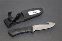 KNIFE WITH BLACK SHEATH