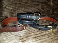 Three Vintage Coach Belts - Sizes 34” & Large