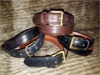 Four Coach Belts - Sizes 32”-38”