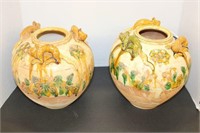 PAIR OF POTTERY VASES