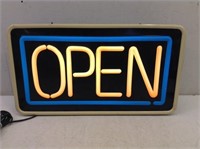 Lighted Open Sign  Working  14 x 24