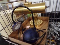 BRASS DESK LAMP & OTHER DESK LAMP