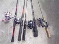 FOUR(4) ROD & REEL COMBOS & ONE(1) ROD