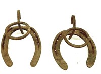 Rustic  Horse Shoe Candle Holders