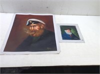 (2) Original Oils on Canvas  Portrait