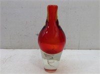 Art Glass Vase 12 x 5  Almost Solid Glass