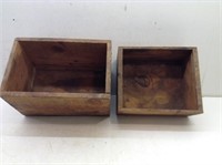 (2) Wood Boxes