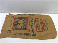 100# Burlap Feed Bag  Spencer Kellog Linseed Meal