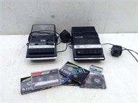 Vtg Cassette Players w/ Cassettes