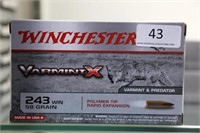 5 boxes of Winchester Varmint X .243 Win.