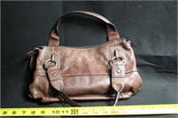 Fossil Key Brown Leather Bag Purse