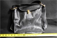 MARINO ORLANDI Black Leather Handbag Purse