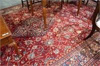 Oriental Rug Red with wear