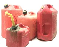 5 Gallon Gas Cans (3) & 2 Gallon Gas Can (1)
