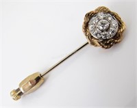 Gold Antique Diamond Stick Pin