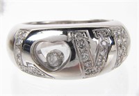 18K White Gold Chopard Diamond Love Ring