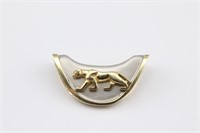 14K Gold Pendant w/Panther