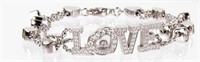 18K White Gold Chopard Three Strand Love Bracelet