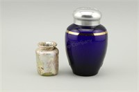 Russian Cobalt Glass Jar & Roman Glass (?) Vase