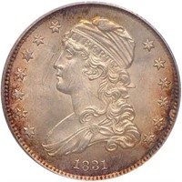 25C 1831 SMALL LETTERS. PCGS MS64