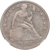 $1 1873-CC SEATED. NGC VF25