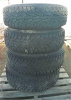 Set of 4 snow tires and rims