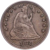 25C 1872-CC PCGS VF30 CAC