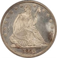 50C 1845-O PCGS MS64 CAC