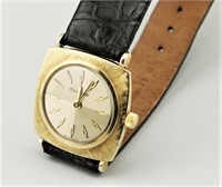 14K Gold Lucien Piccard Wristwatch. Ultra Thin