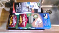 coffee maker & box of heating & cooling vents