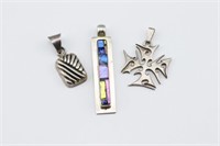 Group of 3 Sterling Silver Pendants