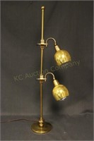 1960s Brass Table Lamp. Industrial 2 Heads