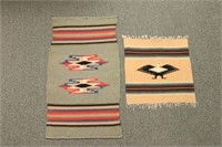 2 Native American Woven Matts. Thunderbird
