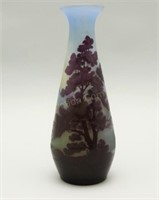 Emile Galle Vase. Mountain & Trees