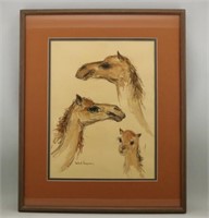 Gertrude Freyman Camels Watercolor